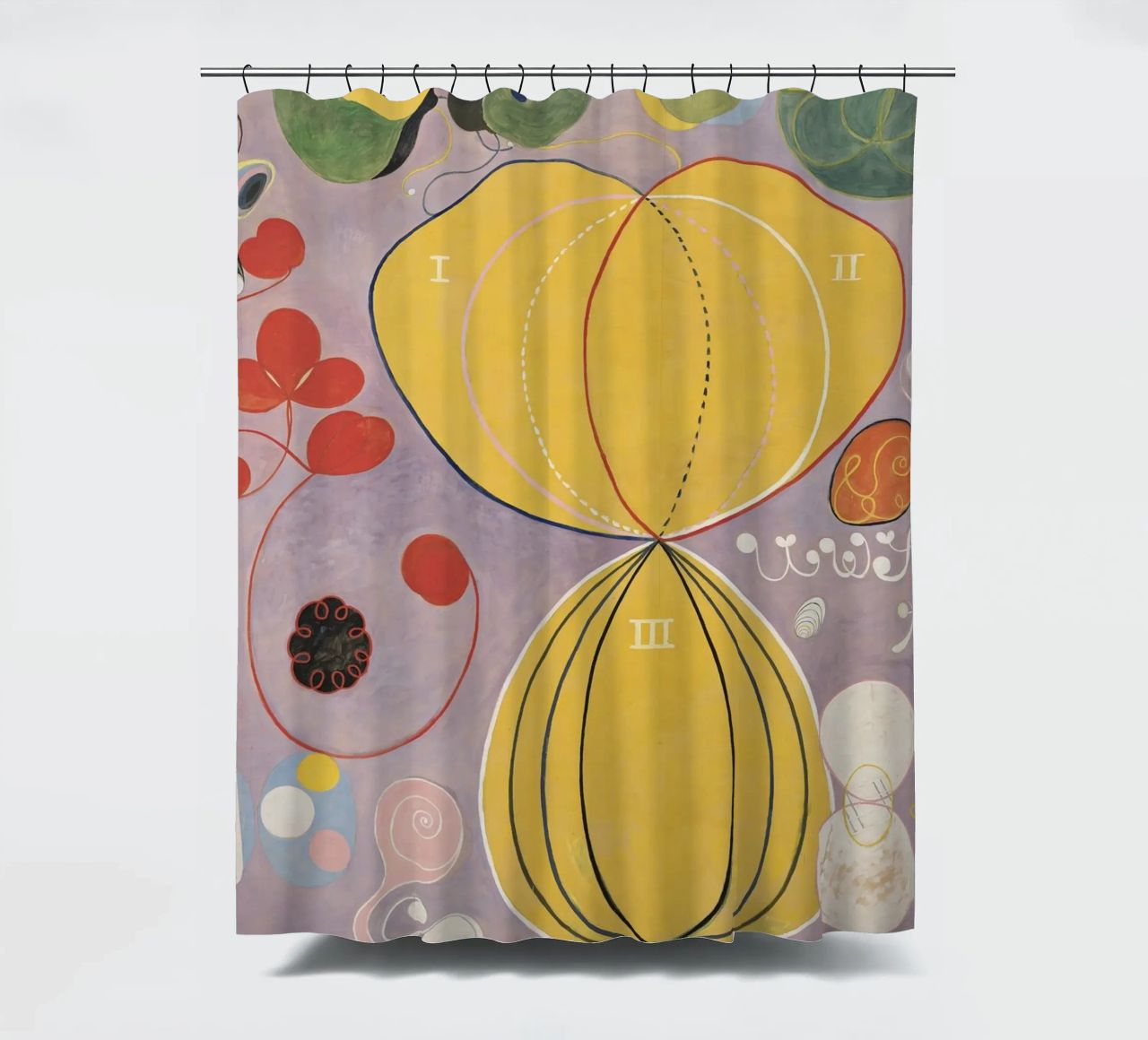 HILMA AF KLINT abstract forms shower curtain by Hilma HIll