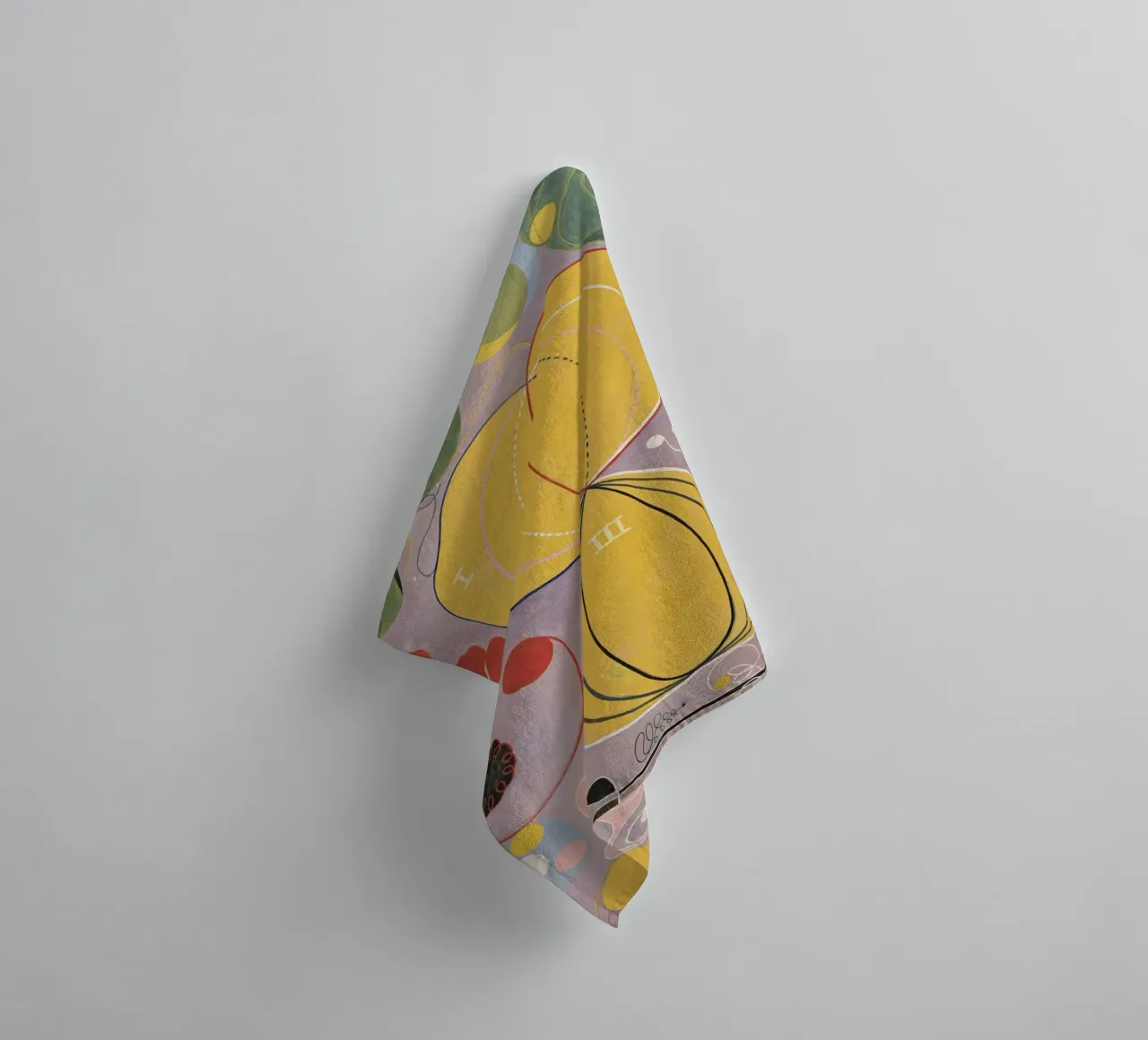 HILMA AF KLINT abstract forms towel by Hilma HIll