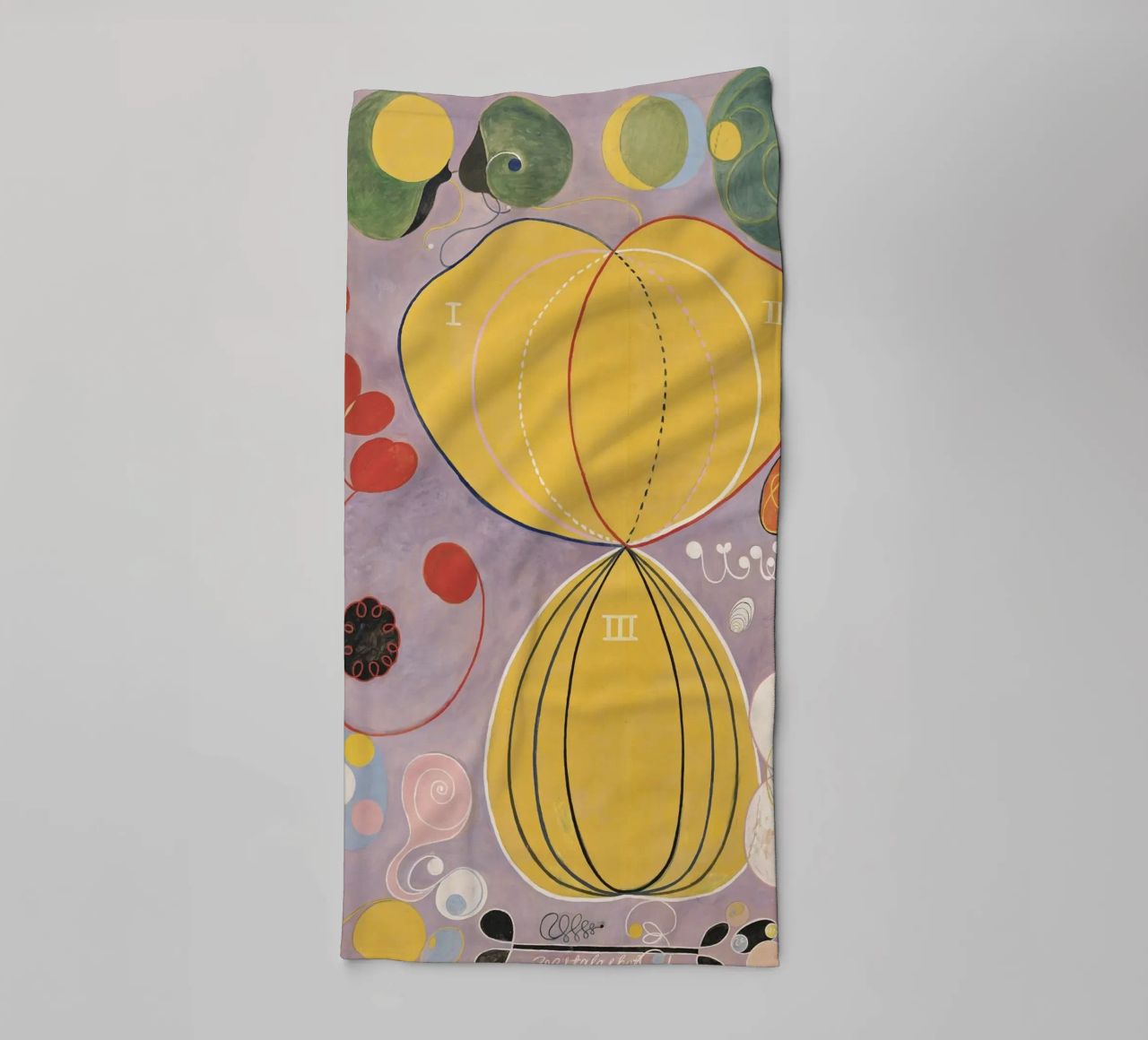 HILMA AF KLINT abstract forms towel by Hilma HIll