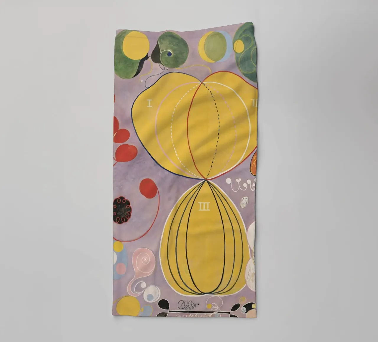 HILMA AF KLINT abstract forms towel by Hilma HIll