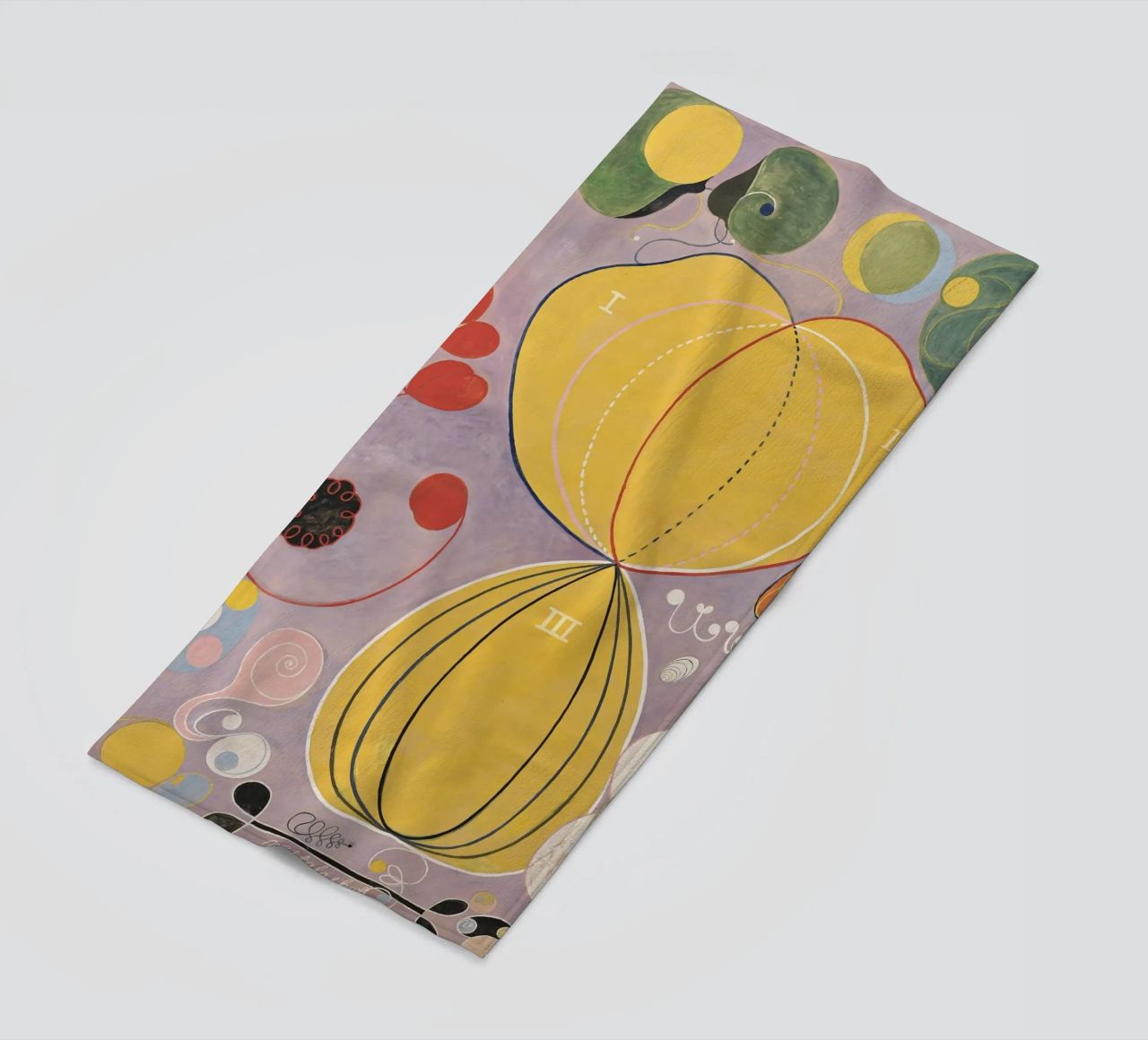 HILMA AF KLINT abstract forms beach towel by Hilma HIll