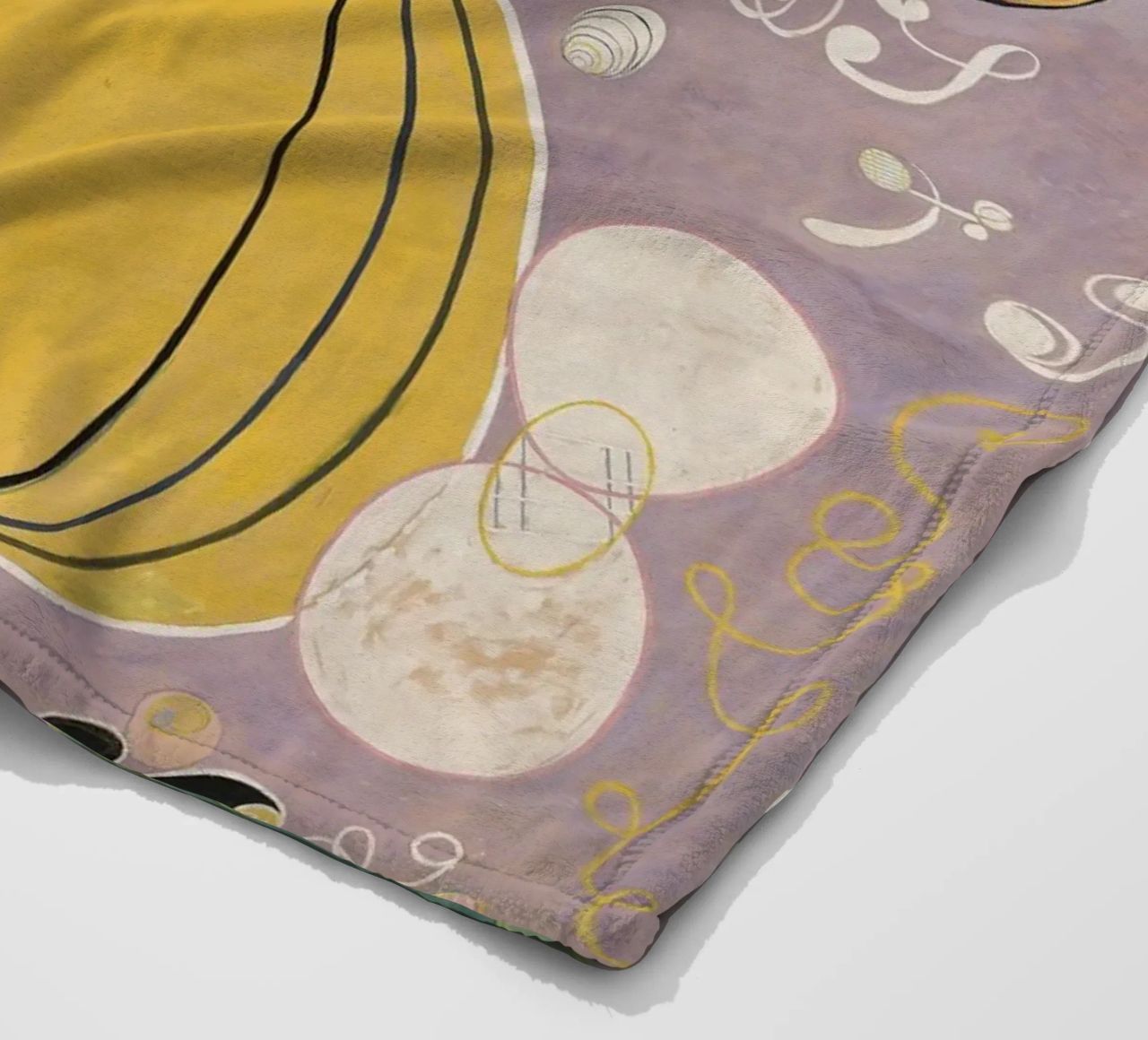 HILMA AF KLINT abstract forms fleece blanket by Hilma HIll