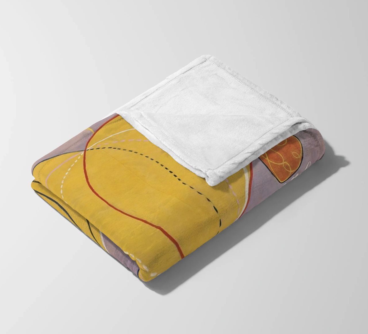 HILMA AF KLINT abstract forms fleece blanket by Hilma HIll
