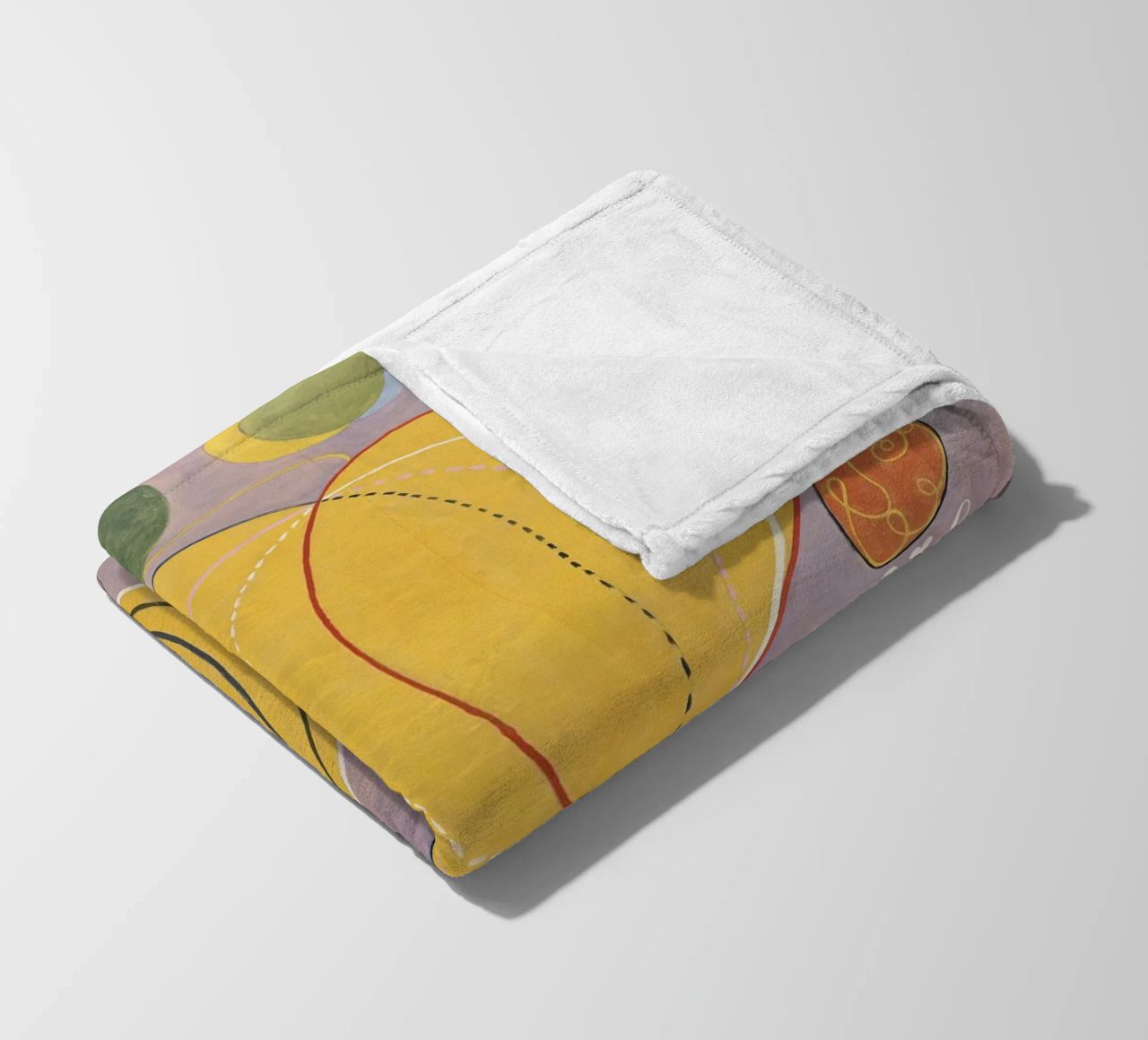 HILMA AF KLINT abstract forms fleece blanket by Hilma HIll