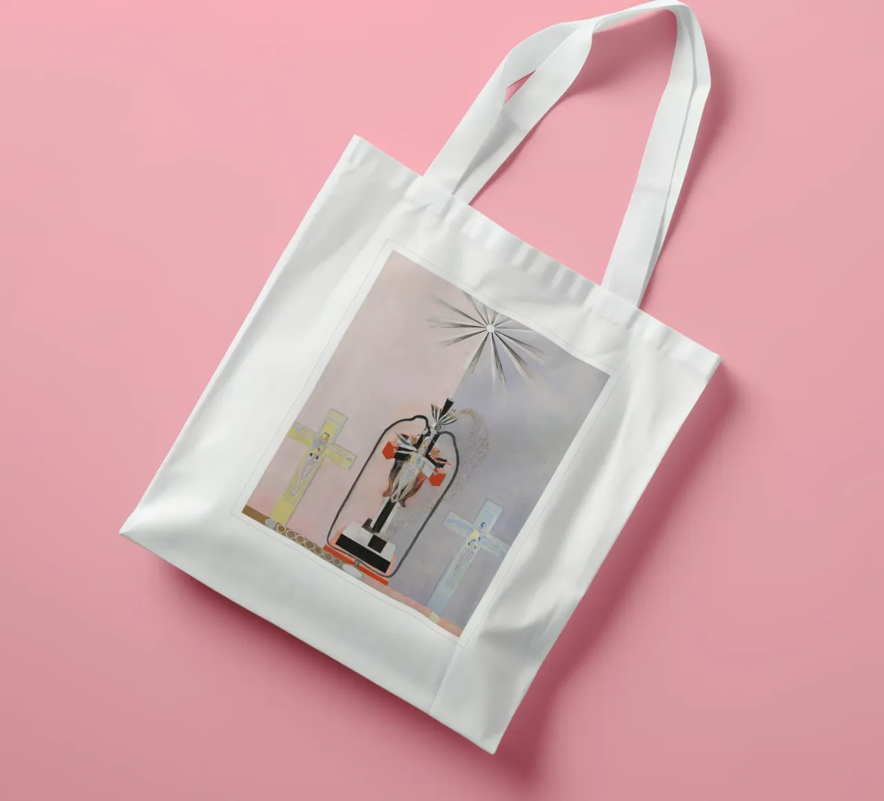 HILMA AF KLINT colori a contrasto borsa in juta da Hilma HIll
