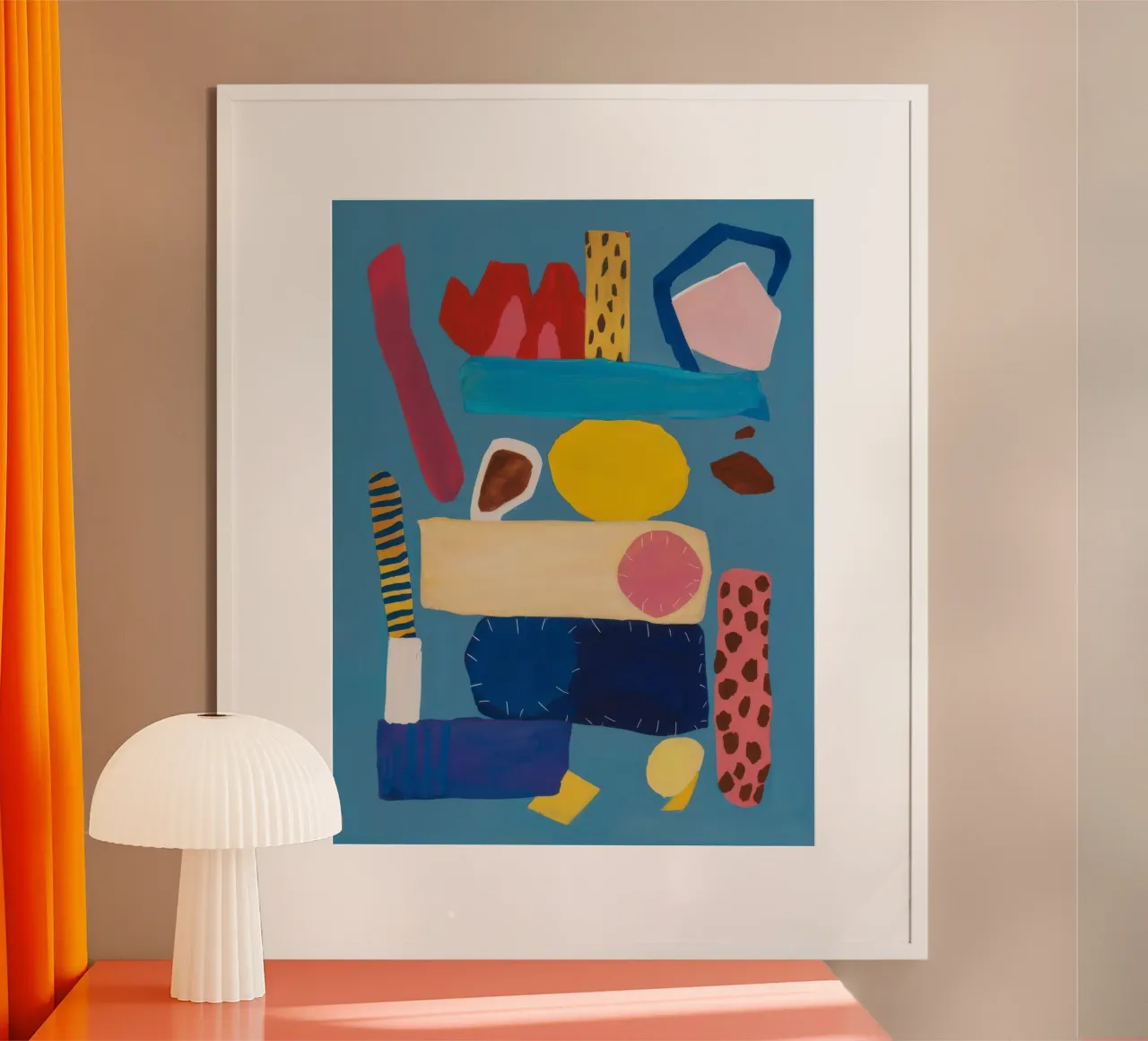 Armonia geometrica astratta poster con telaio in alluminio da Haven Mirage