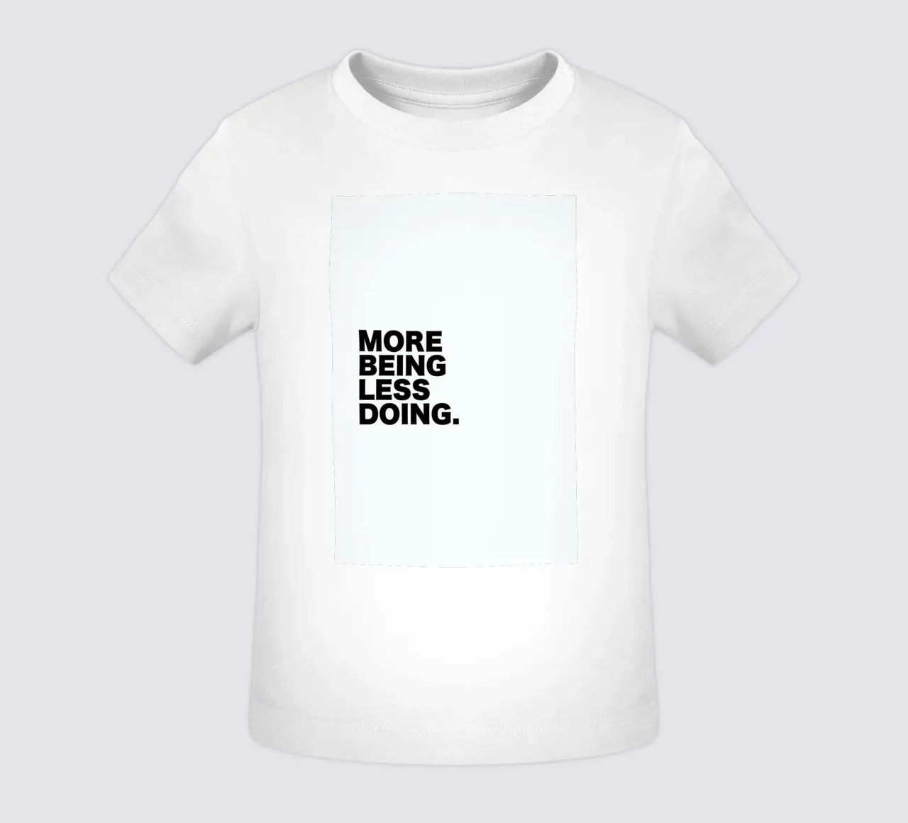 More Being Less Doing Quote maglietta neonato da George Griefy