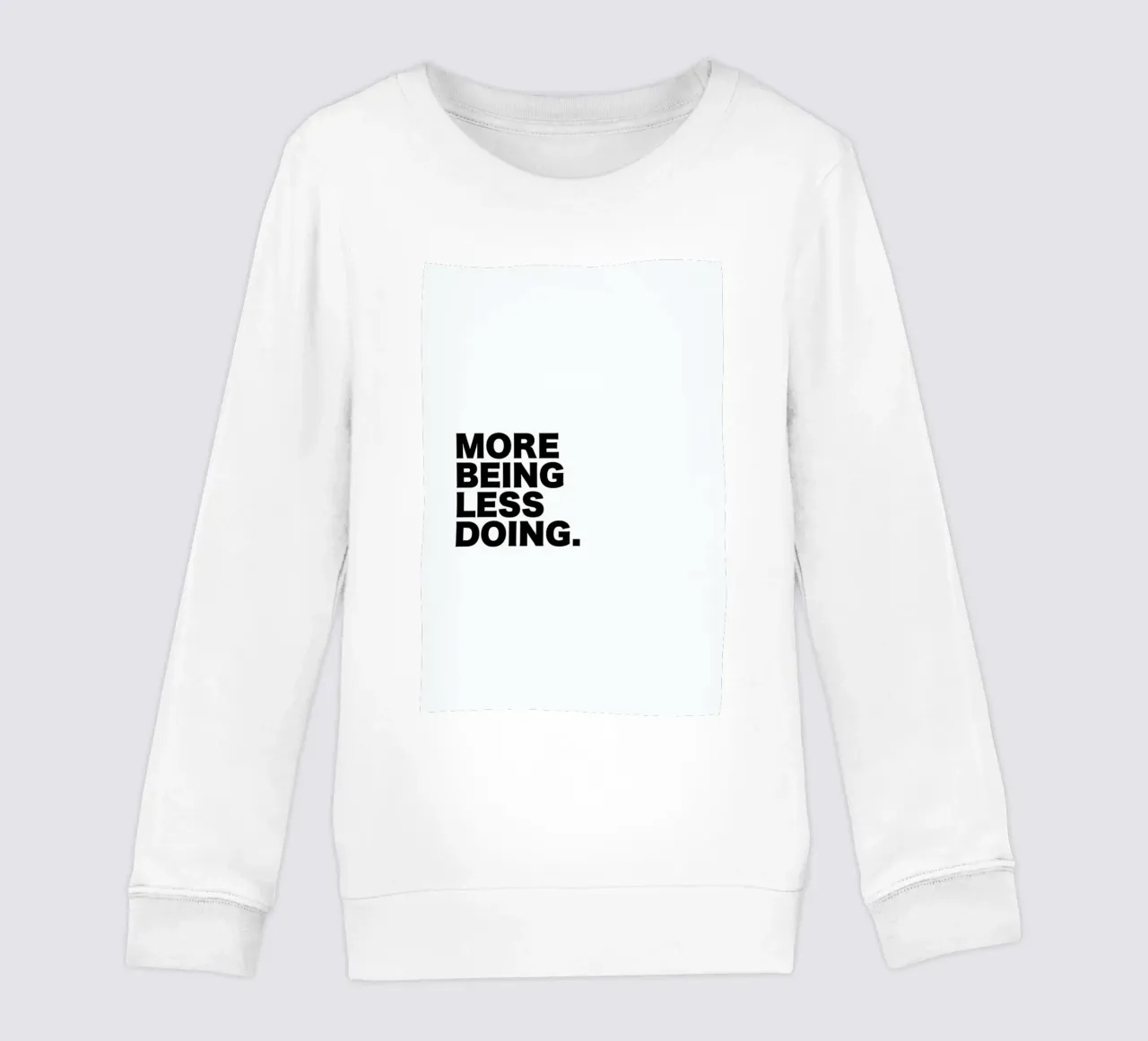 More Being Less Doing Quote felpa bambino da George Griefy