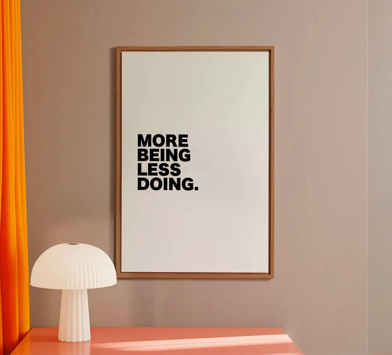 More Being Less Doing Quote alluminio dibond da George Griefy