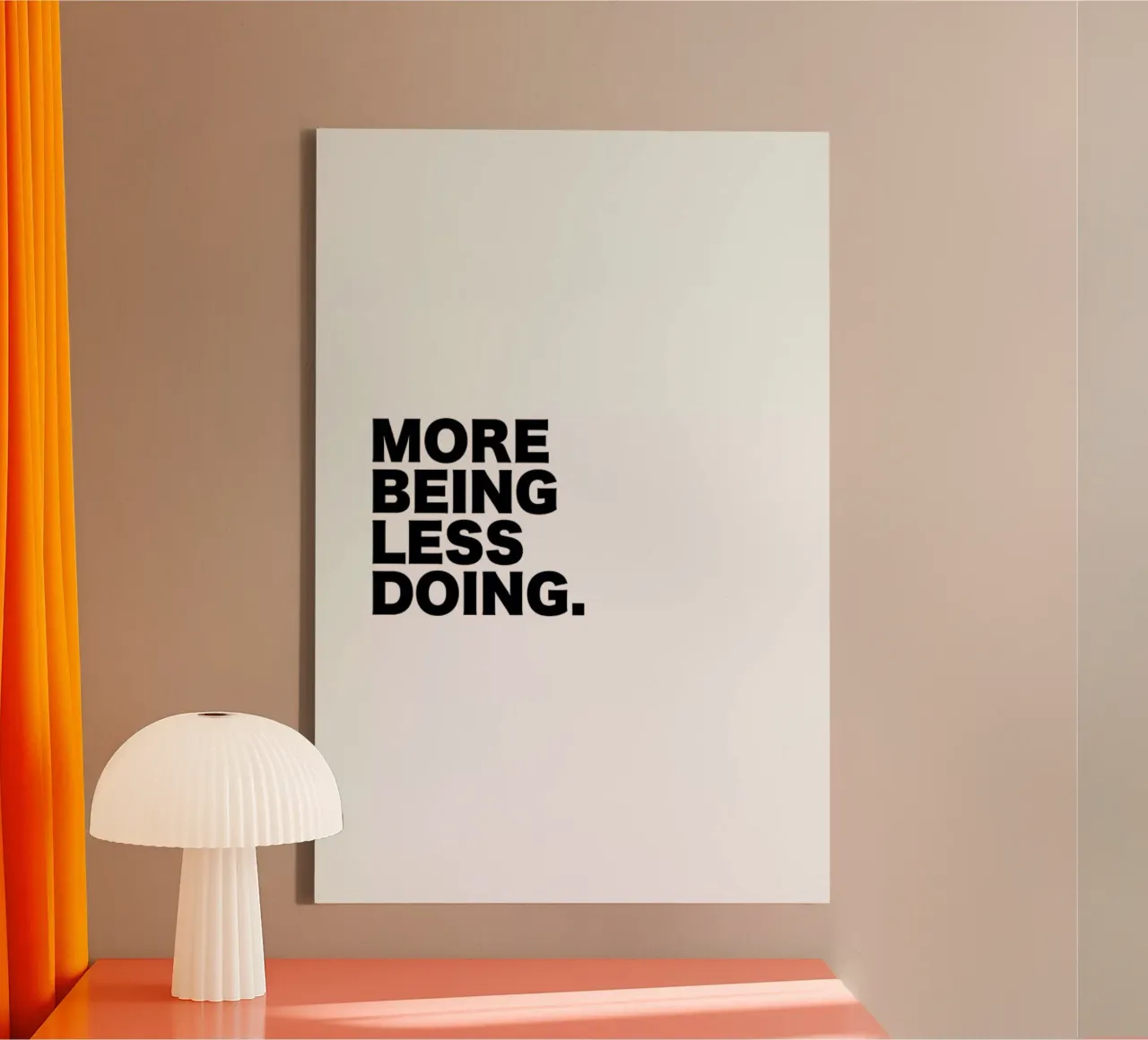 More Being Less Doing Quote tela con Cornice a cassetta da George Griefy