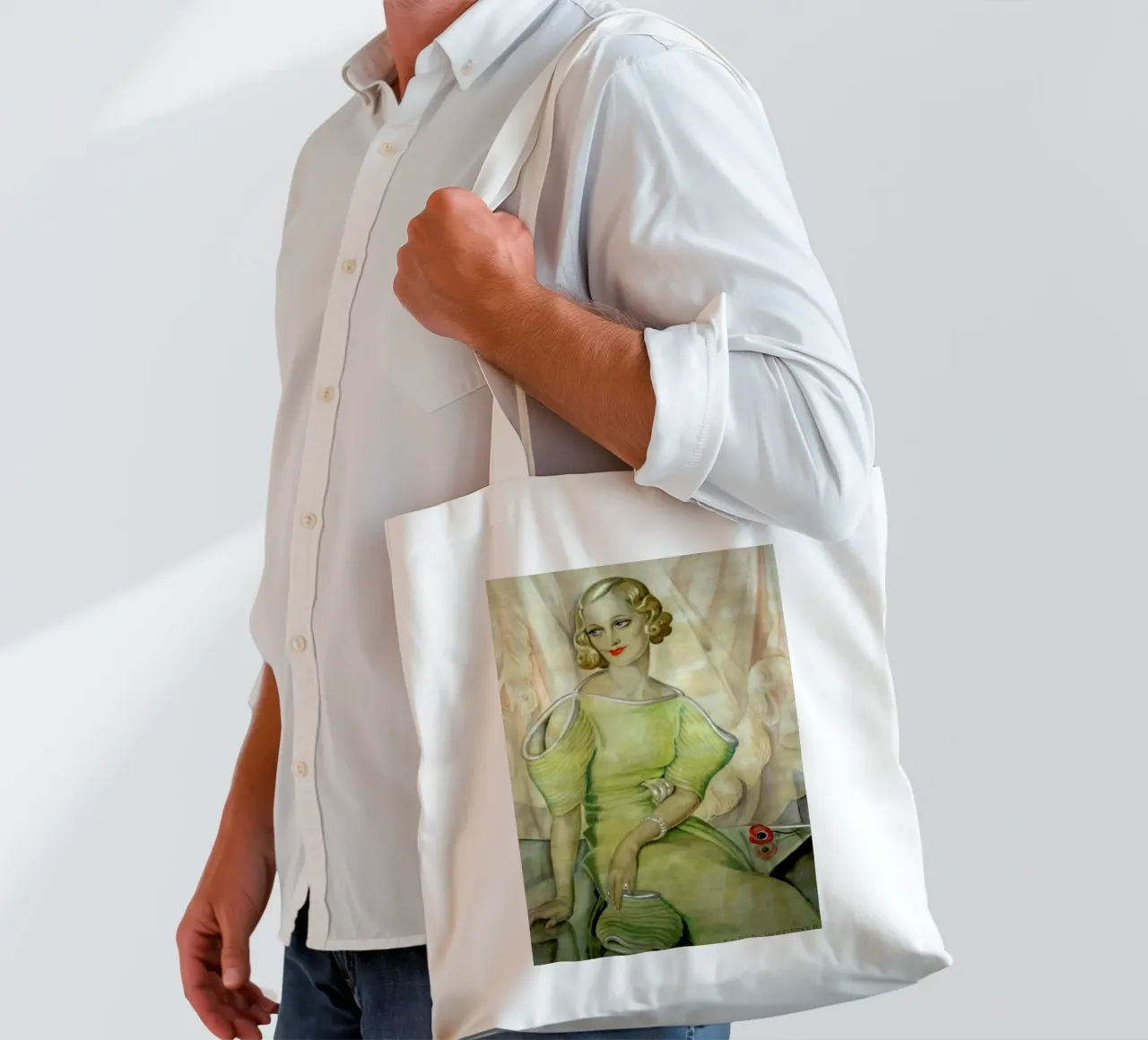 Gerda Wegener - Eva Heramb borsa in juta da Vintage by JUNIQE