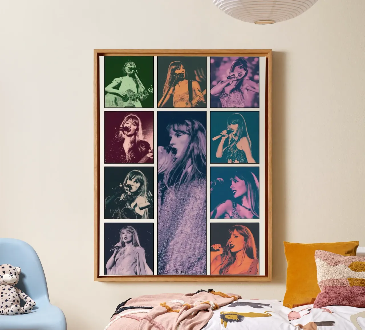 Taylor Swift in abito scintillante tela con Cornice a cassetta da Greatest Figure