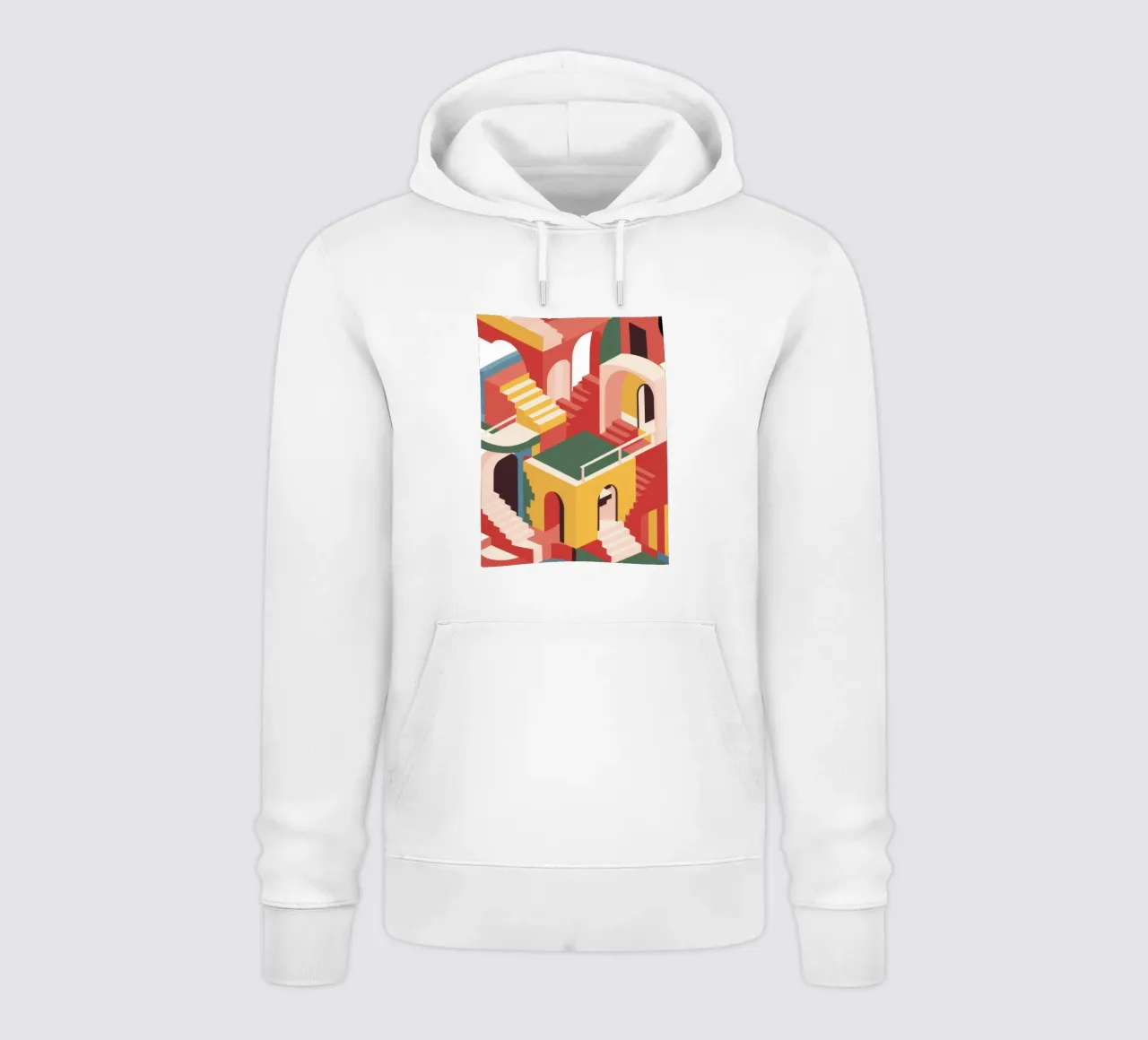 Labirinto di scale escherescente felpa con cappuccio da Jasper Rune