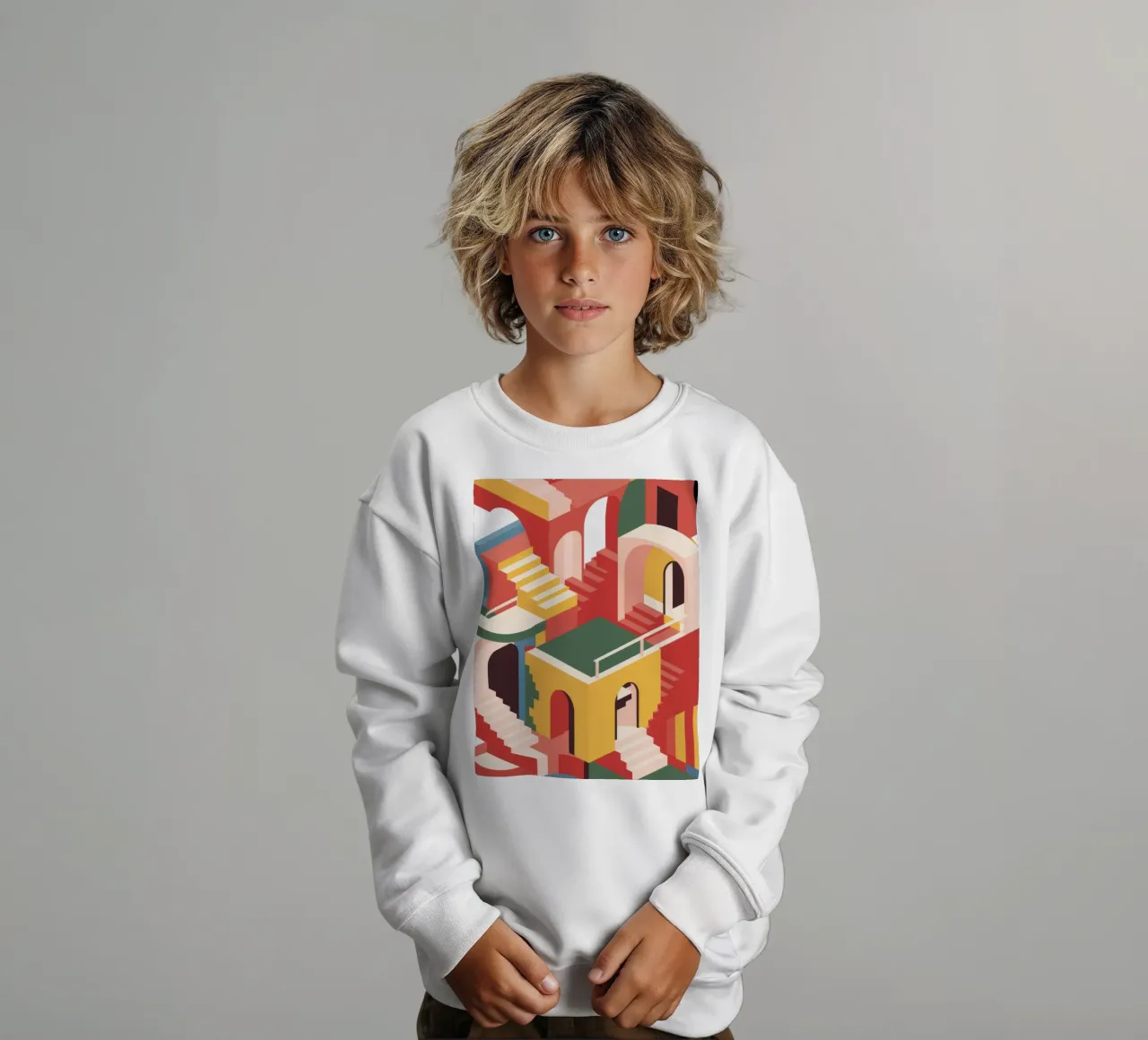 Laberinto de escaleras sudadera para niño de Jasper Rune