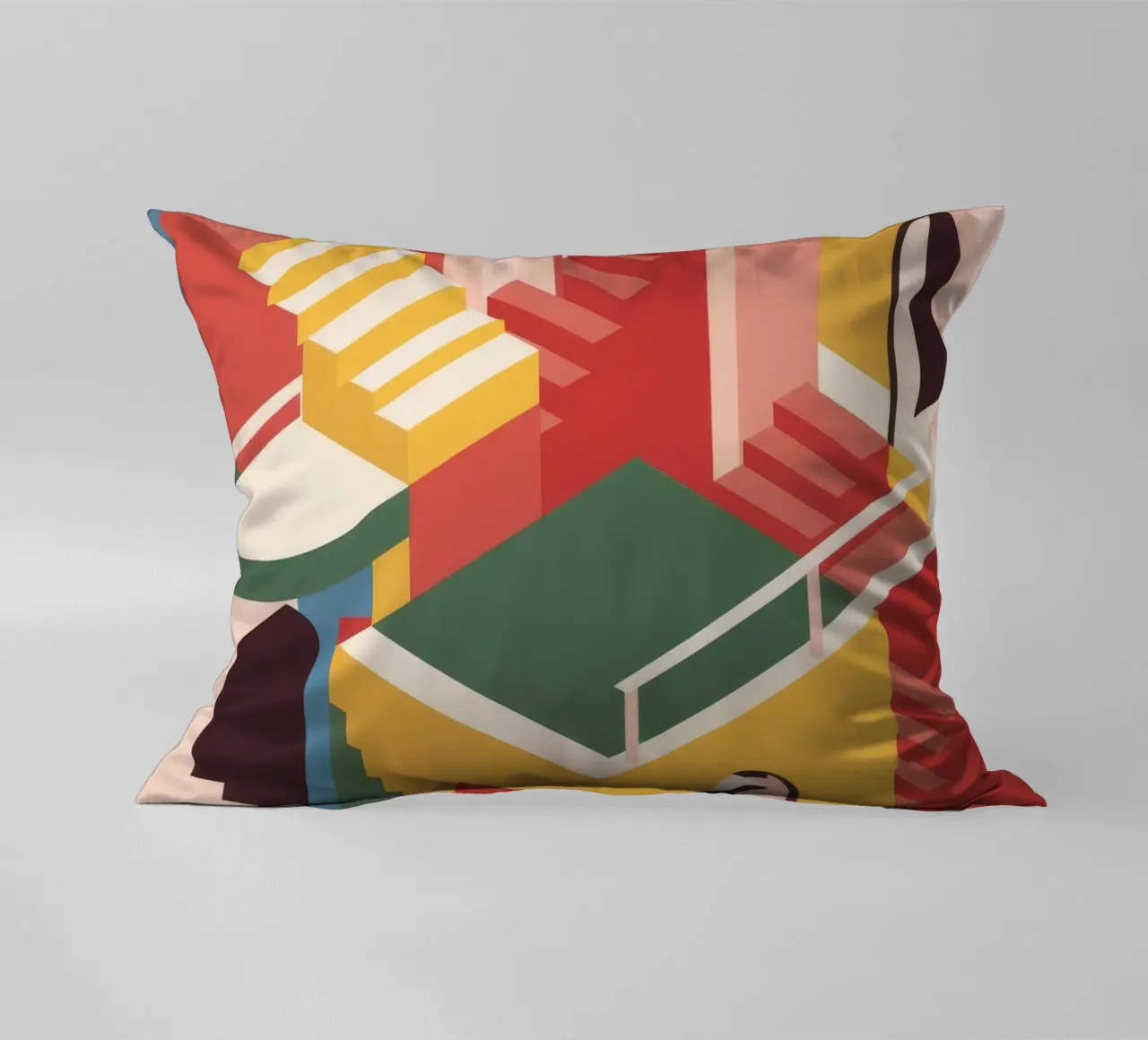 Labirinto di scale escherescente cuscino da Jasper Rune