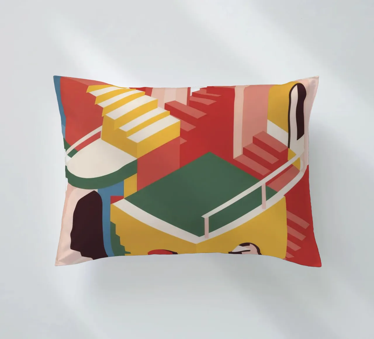 Labirinto di scale escherescente cuscino da Jasper Rune