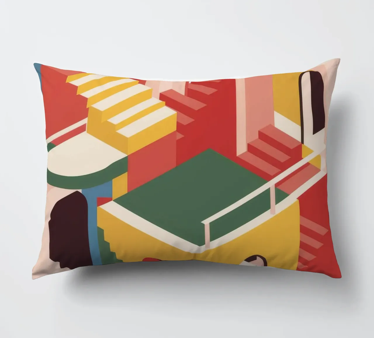 Labirinto di scale escherescente cuscino da Jasper Rune