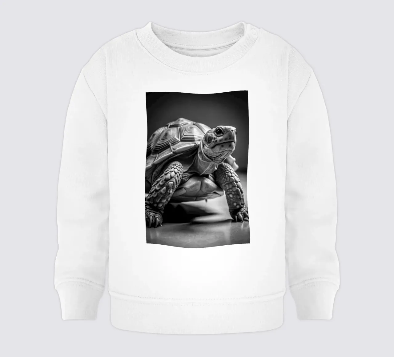 Schildkrötengesicht schwarz-weiß Tierfotografie Baby Sweatshirt von kanayaa
