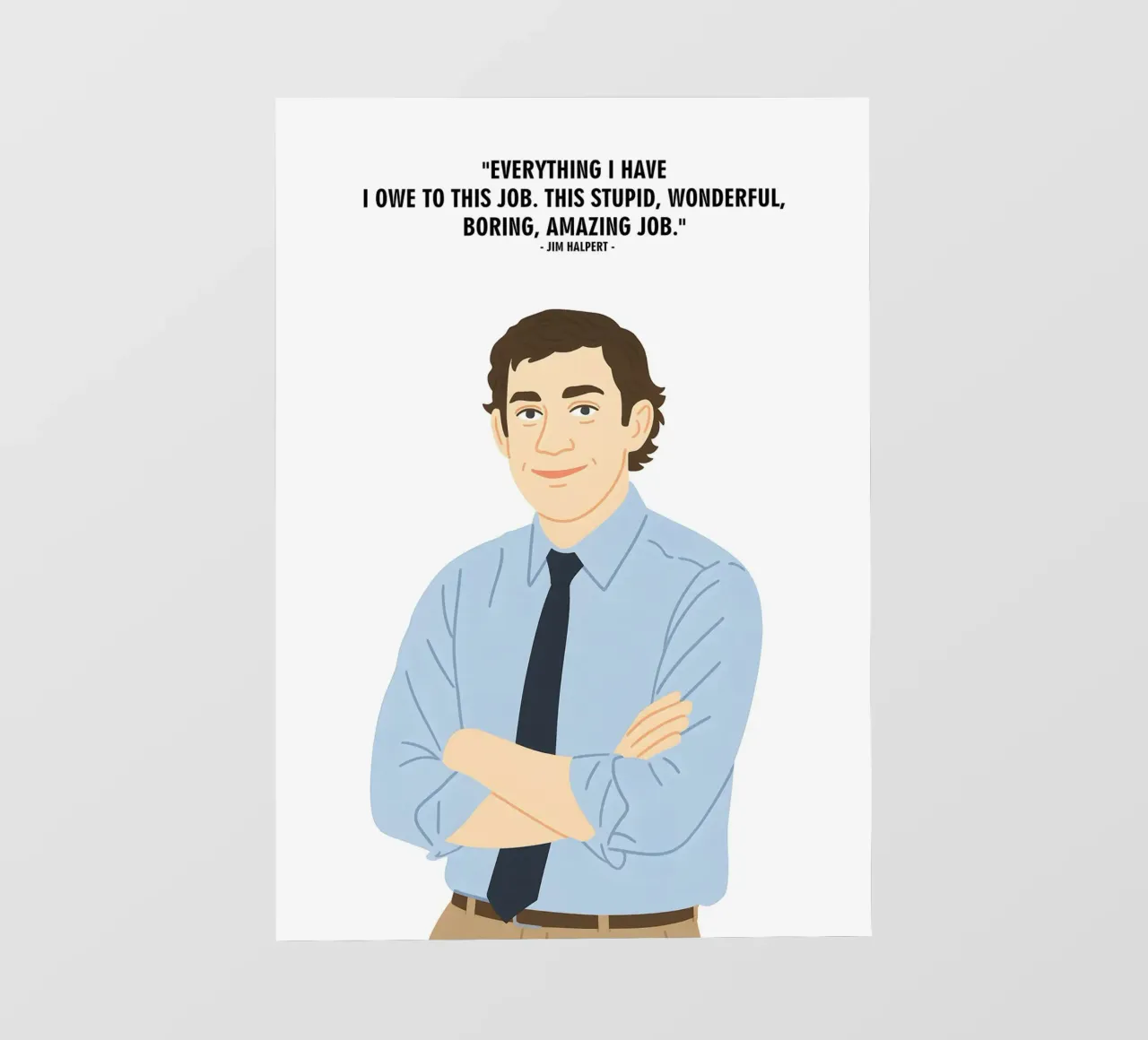Jim Halpert The Office quotes pellicola backlit da MoviesArt