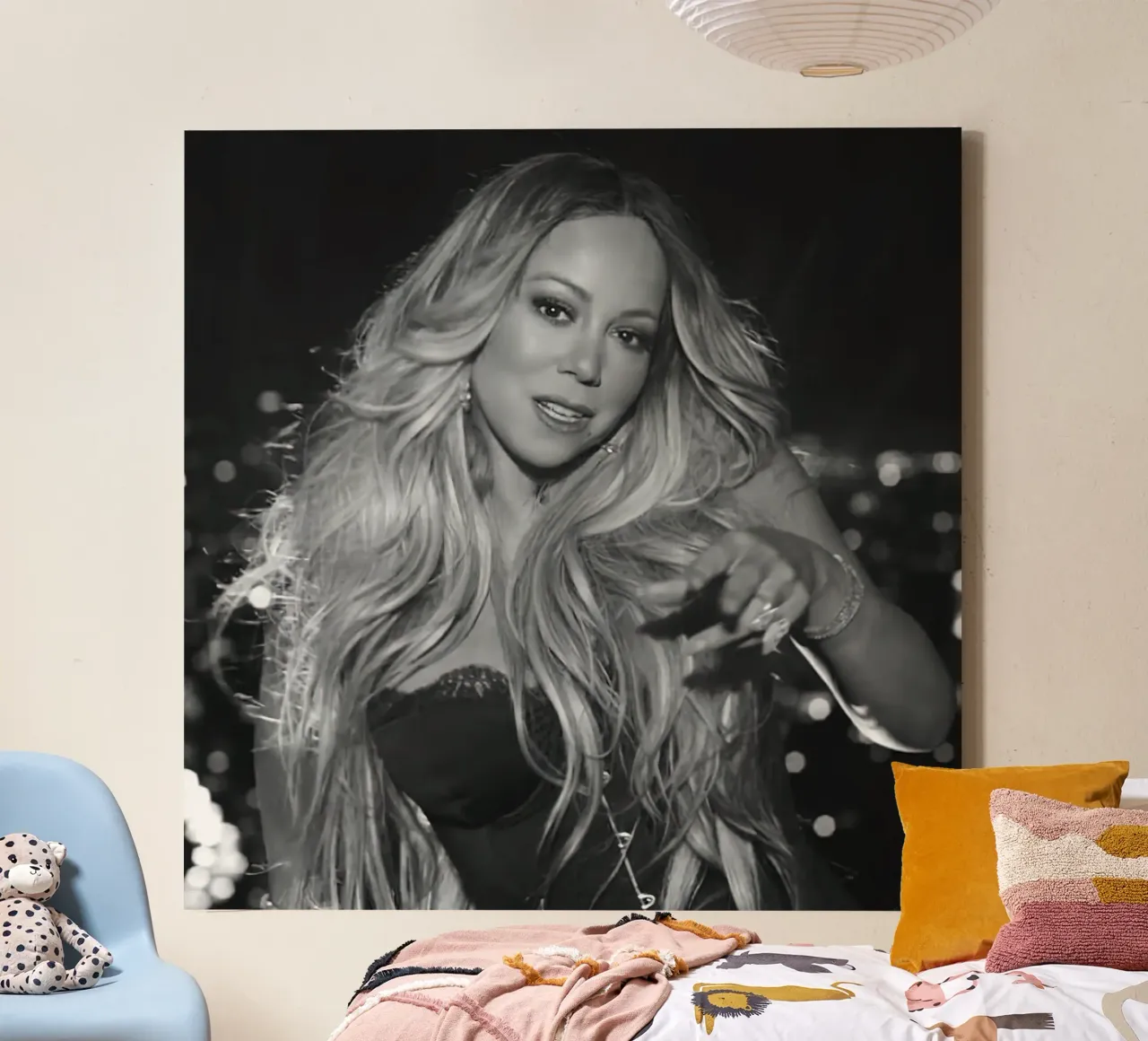 Mariah Carey ha un piatto tela con Cornice a cassetta da Greatest Figure