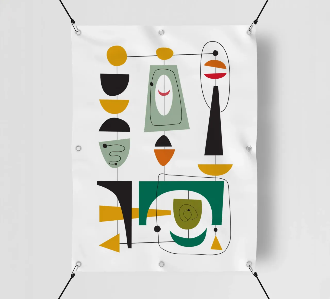 Mid Century Retro Glide 3 telo in pvc da Dream Print Designs