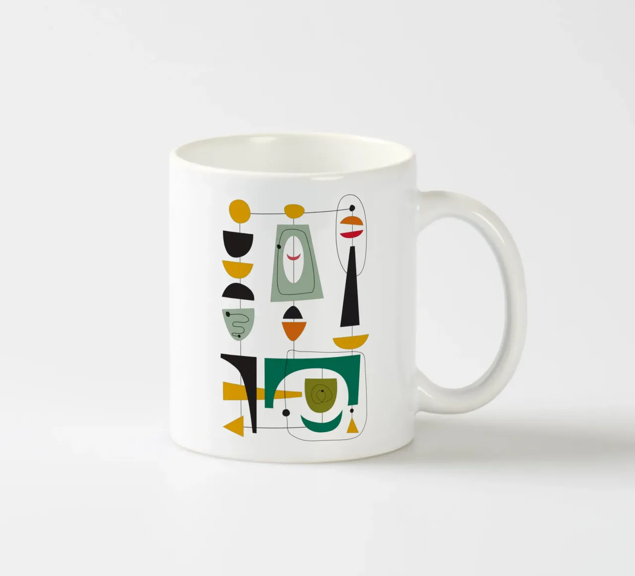 Mid Century Retro Glide 3 tazza in ceramica da Dream Print Designs