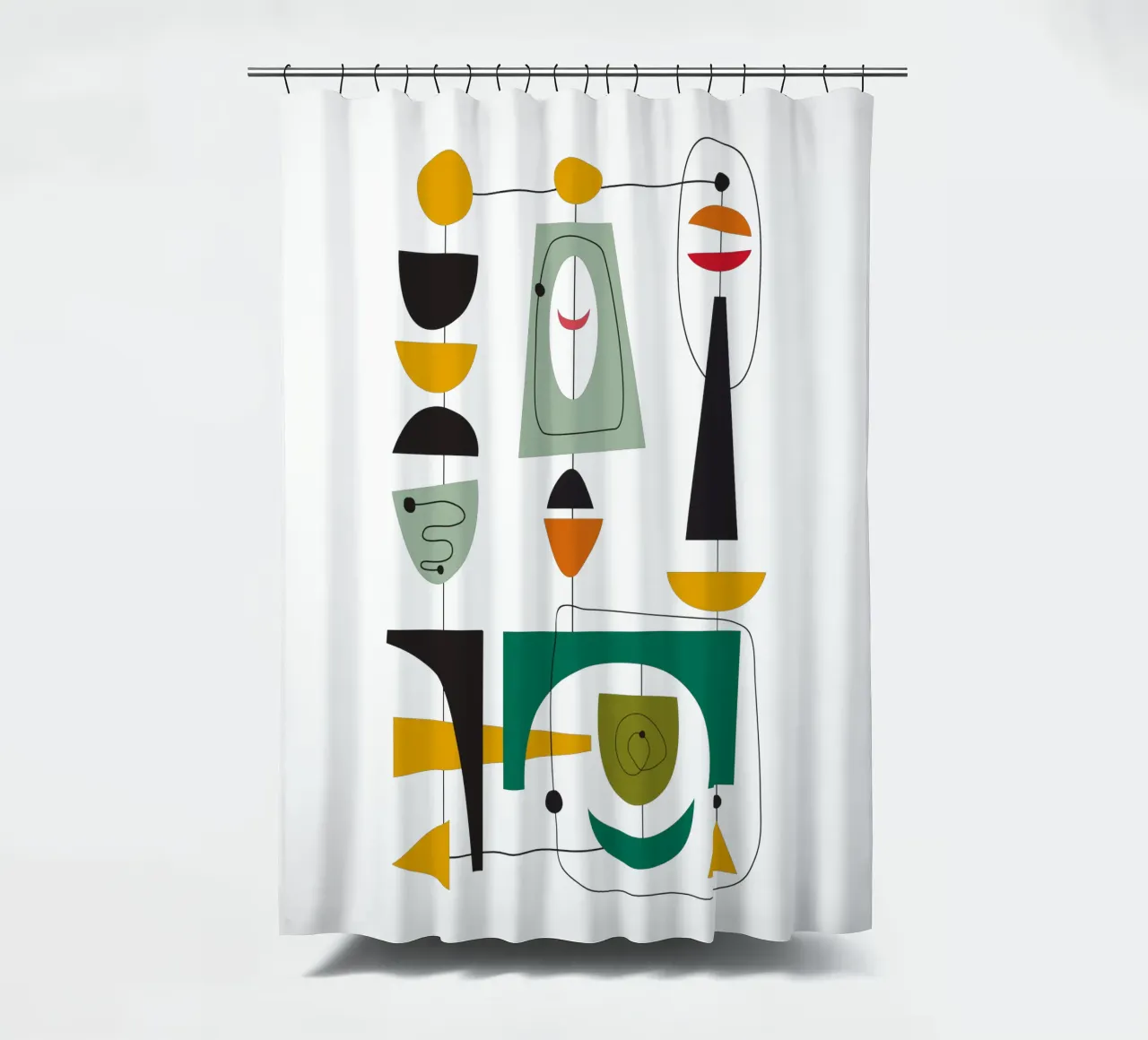 Mid Century Retro Glide 3 tenda da doccia da Dream Print Designs