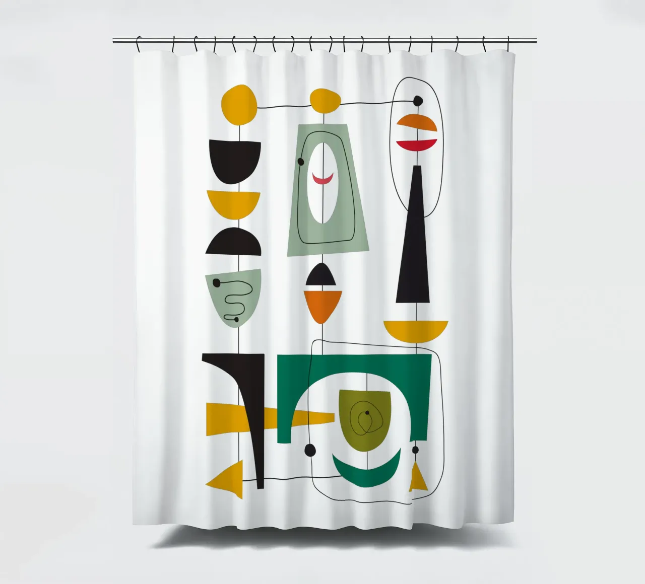 Mid Century Retro Glide 3 tenda da doccia da Dream Print Designs