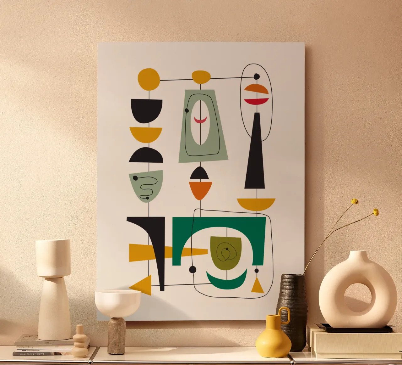 Mid Century Retro Glide 3 alluminio dibond da Dream Print Designs