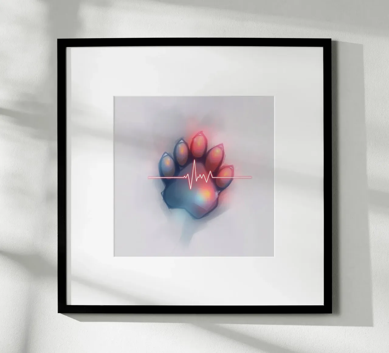 Battito del cuore per i cani #15 poster con telaio in plastica da Yumis.Beargang.and.Me