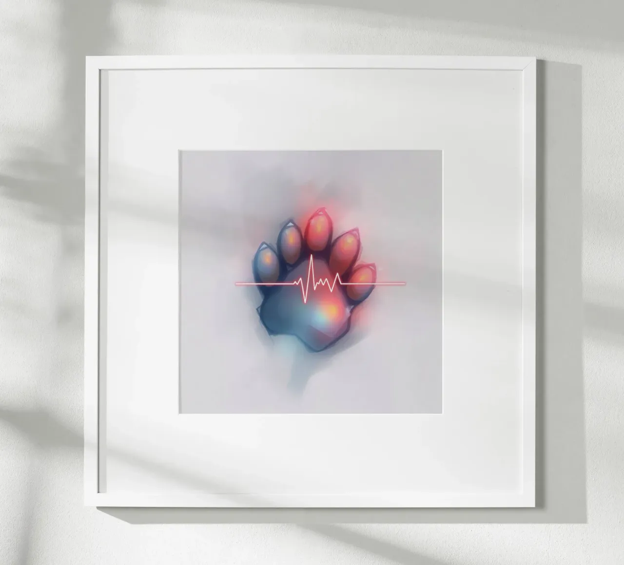 Battito del cuore per i cani #15 poster con telaio in plastica da Yumis.Beargang.and.Me