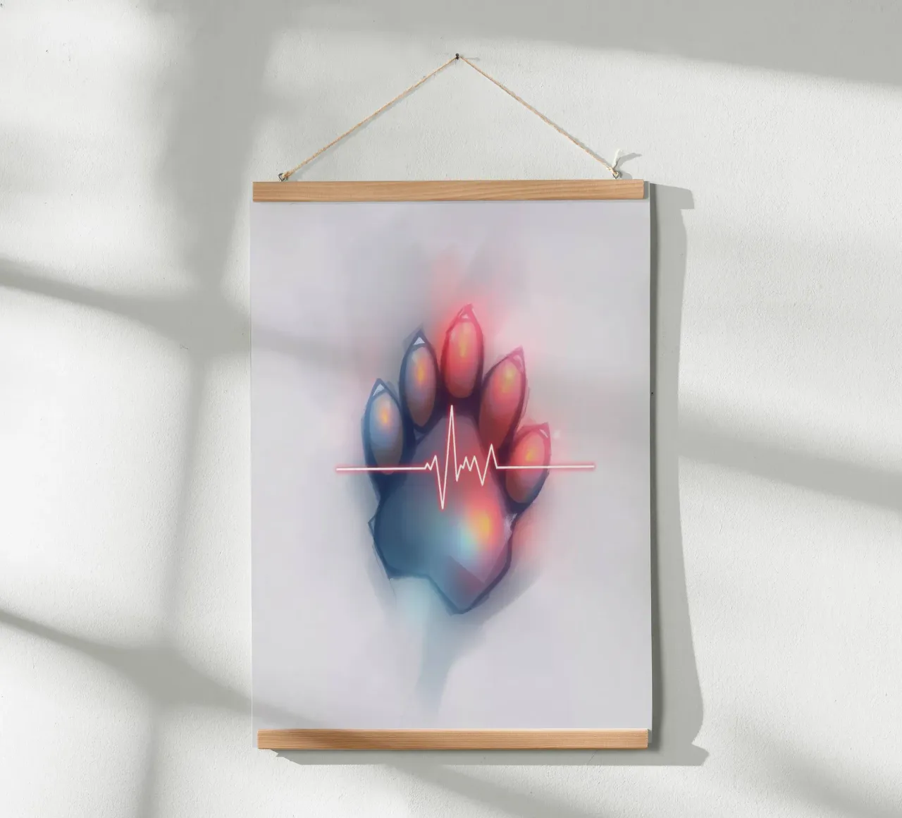 Battito del cuore per i cani #15 poster con telaio in plastica da Yumis.Beargang.and.Me
