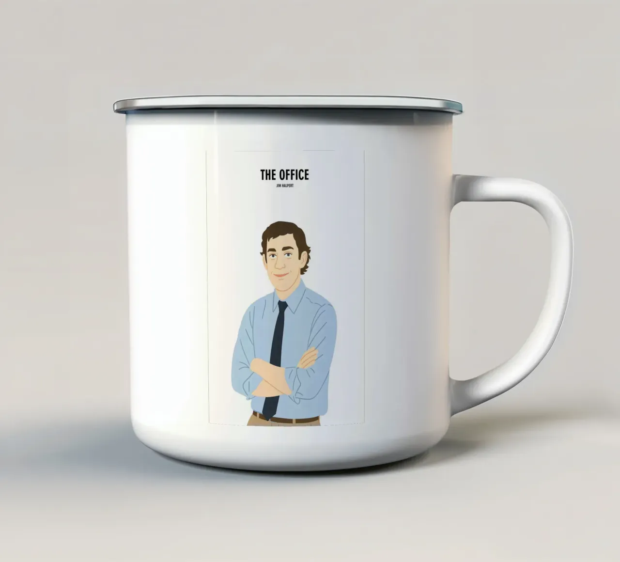 Jim Halpert The Office tazza in smalto da MoviesArt