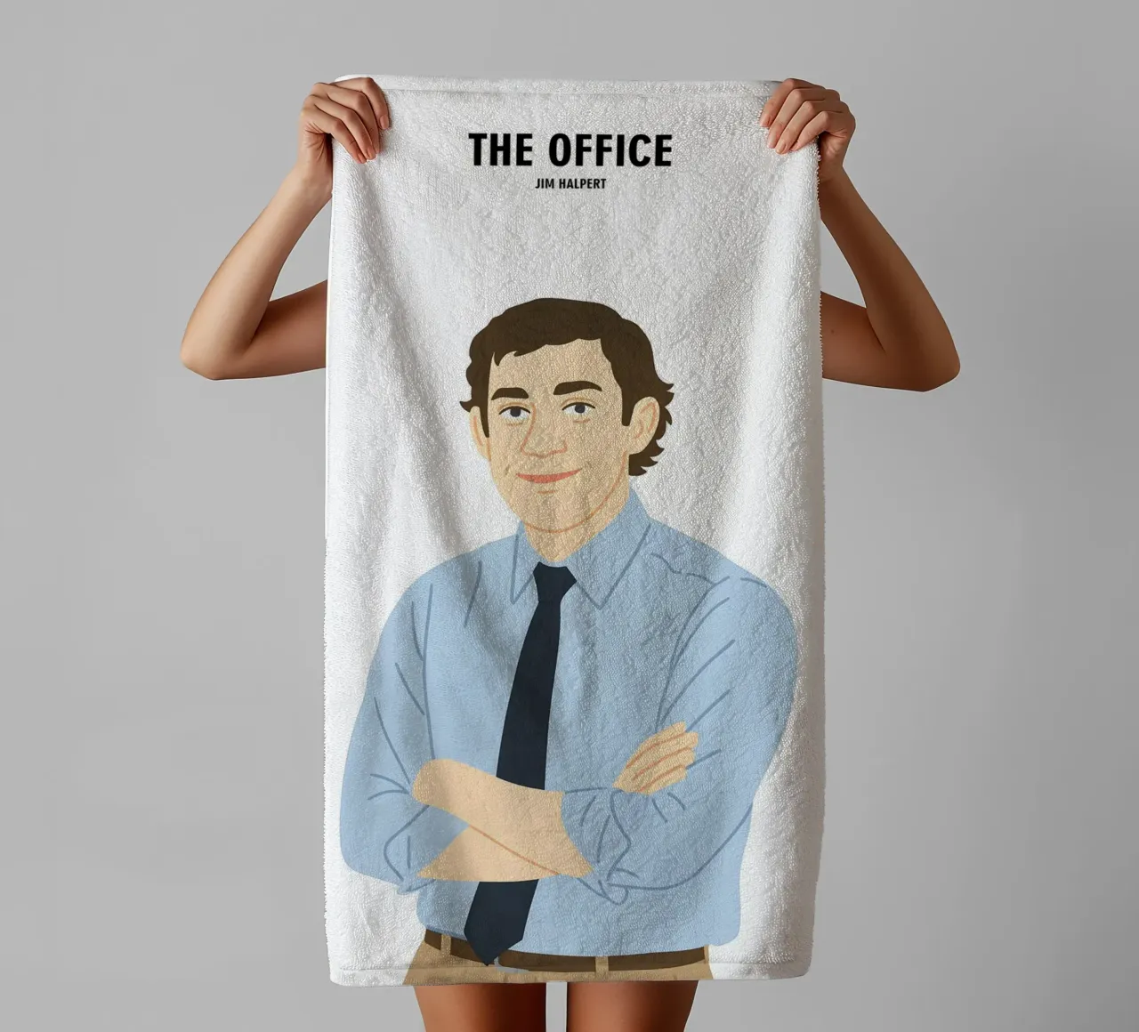 Jim Halpert The Office asciugamano da bagno da MoviesArt