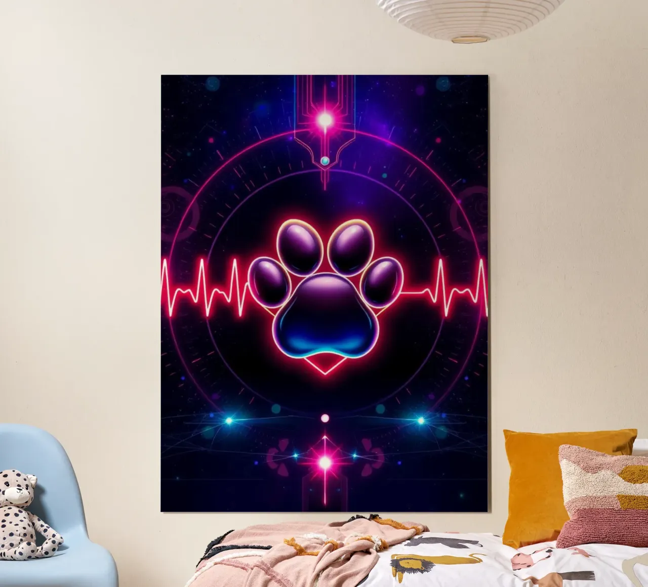 Battito del cuore per i cani #17 poster con telaio in plastica da Yumis.Beargang.and.Me