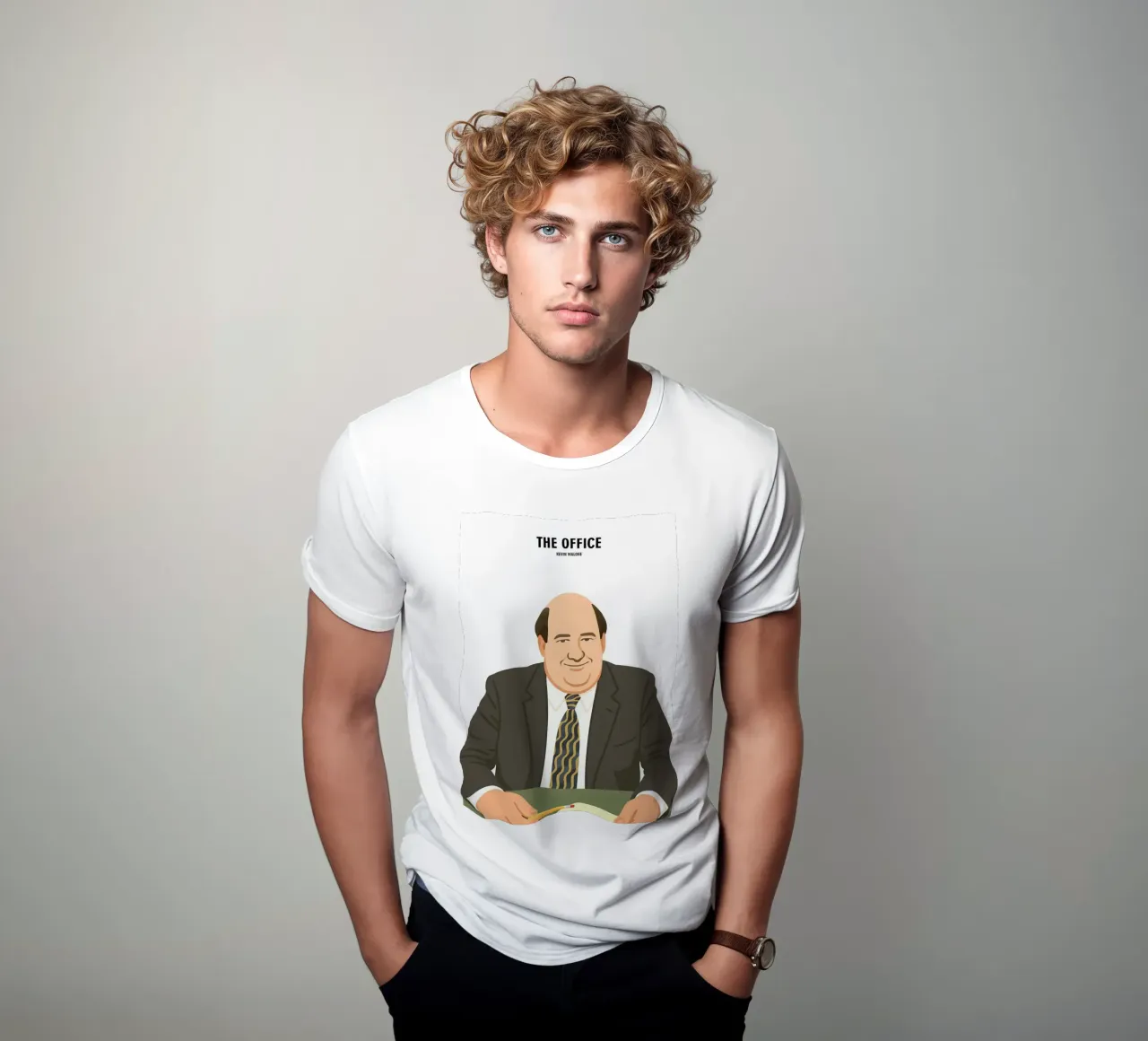 Kevin Malone The Office t-shirt by MoviesArt