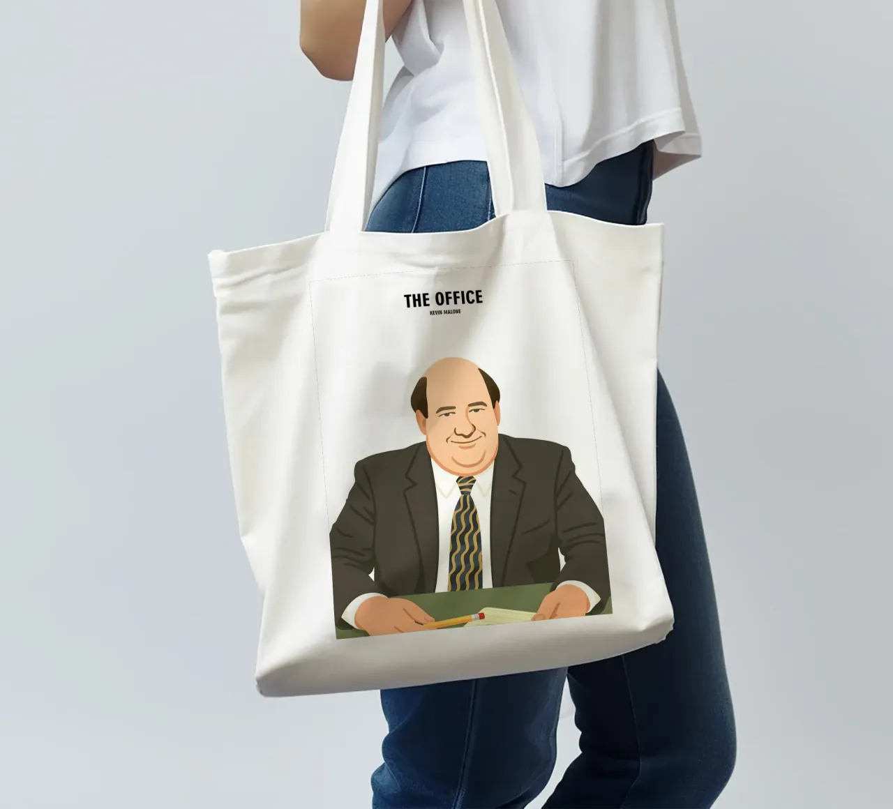 Kevin Malone The Office tote bag by MoviesArt