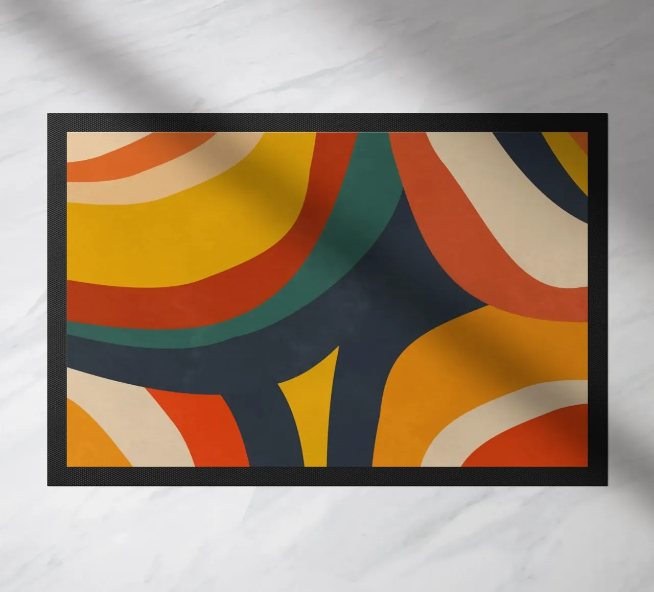 Mid Century Retro Wave zerbino da Dream Print Designs