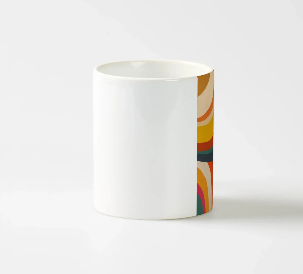 Mid Century Retro Wave tazza in ceramica da Dream Print Designs