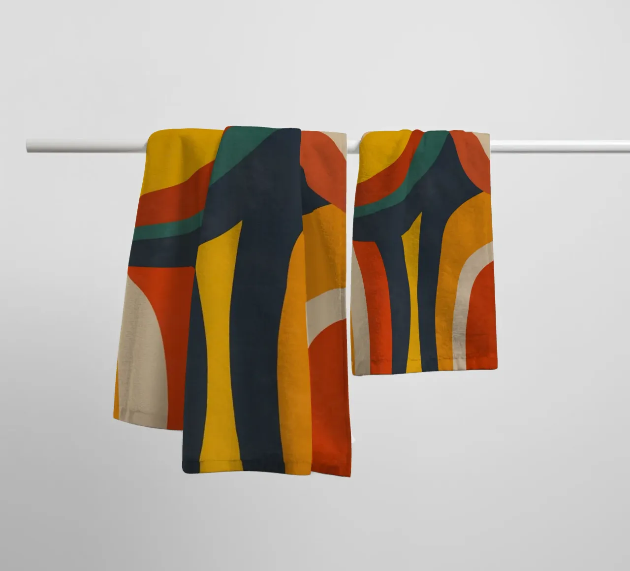 Mid Century Retro Wave asciugamano da bagno da Dream Print Designs