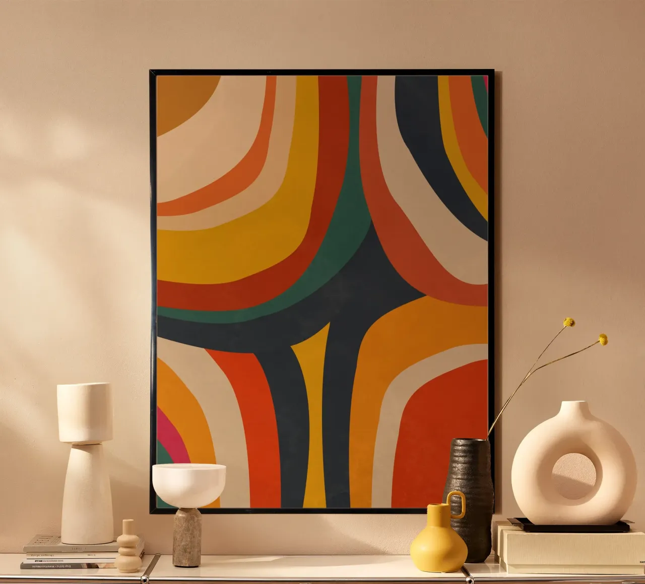 Mid Century Retro Wave hahnemühle by Dream Print Designs