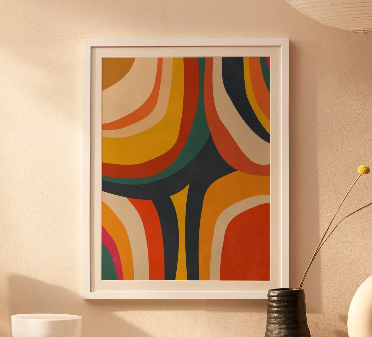 Mid Century Retro Wave hahnemühle by Dream Print Designs