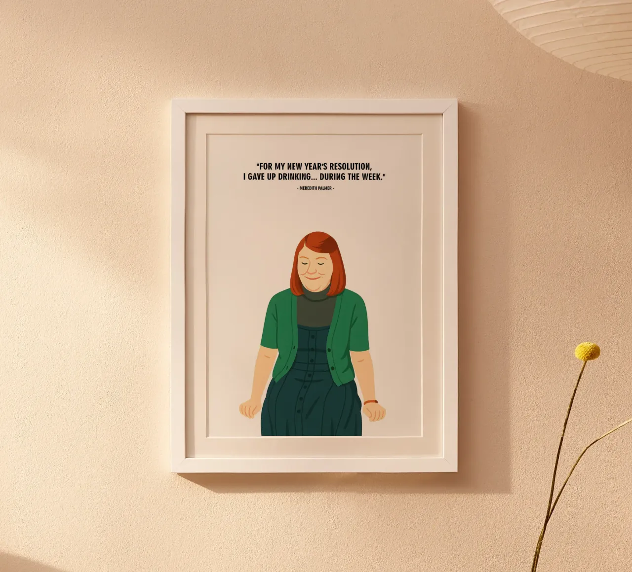 Meredith Palmer The Office quotes poster con telaio in alluminio da MoviesArt