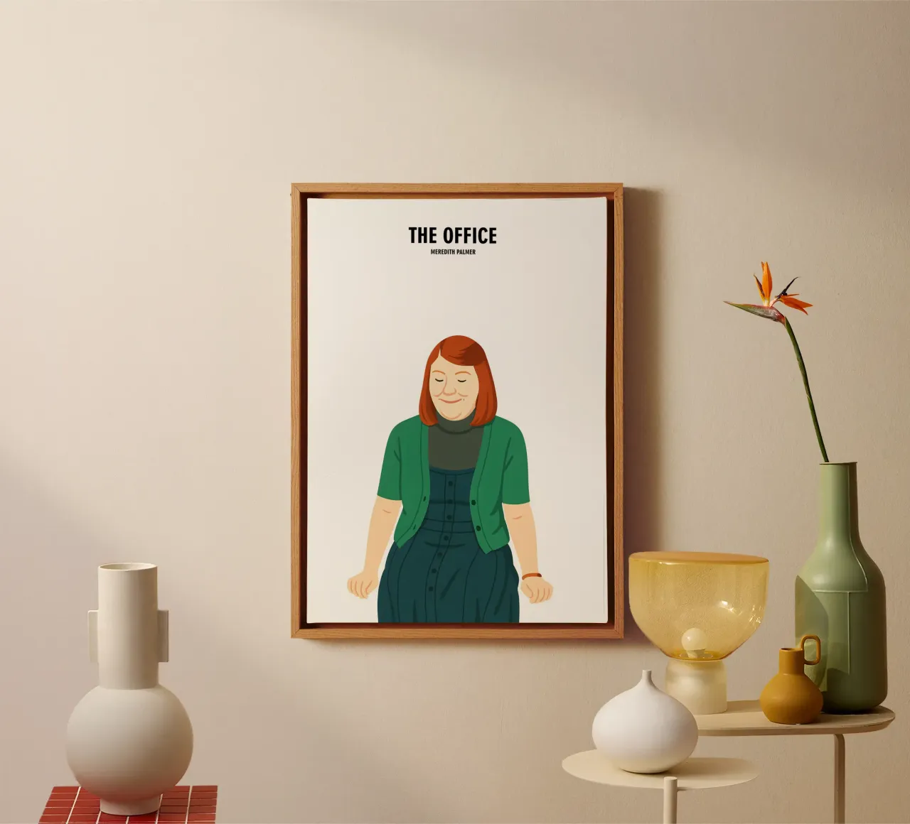Meredith Palmer The Office tela con Cornice a cassetta da MoviesArt