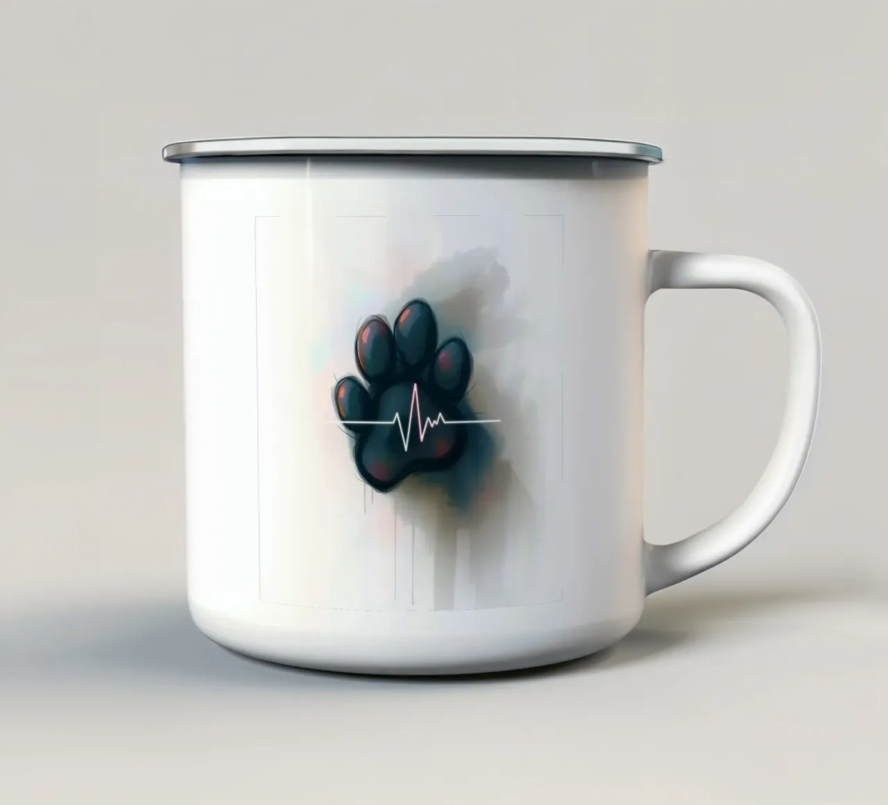 Battito del cuore per i cani #21 tazza in smalto da Yumis.Beargang.and.Me
