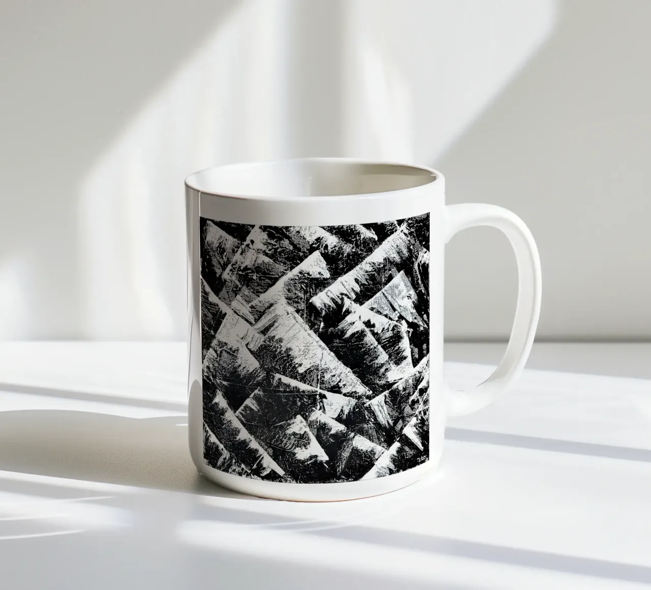 Firmament in the midst of waters ceramic mug by cykwak