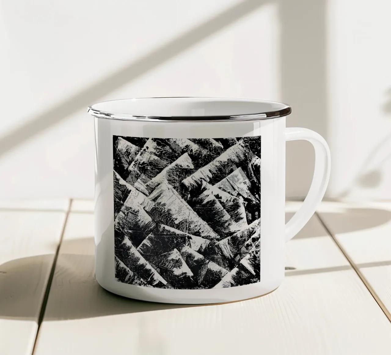Firmamento in mezzo alle acque tazza in smalto da cykwak