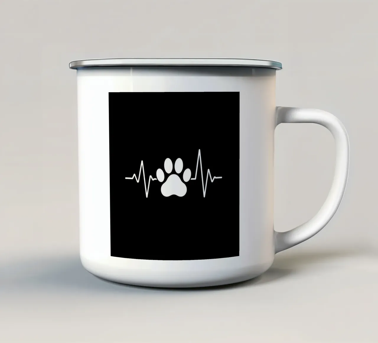 Battito del cuore per i cani #23 tazza in smalto da Yumis.Beargang.and.Me