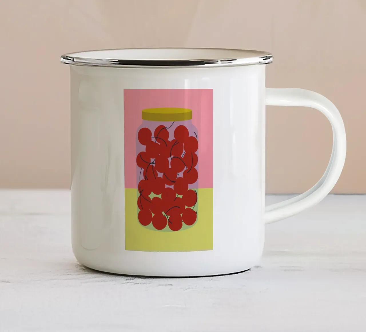 Schattenmorrellen tazza in smalto da Rosi Feist
