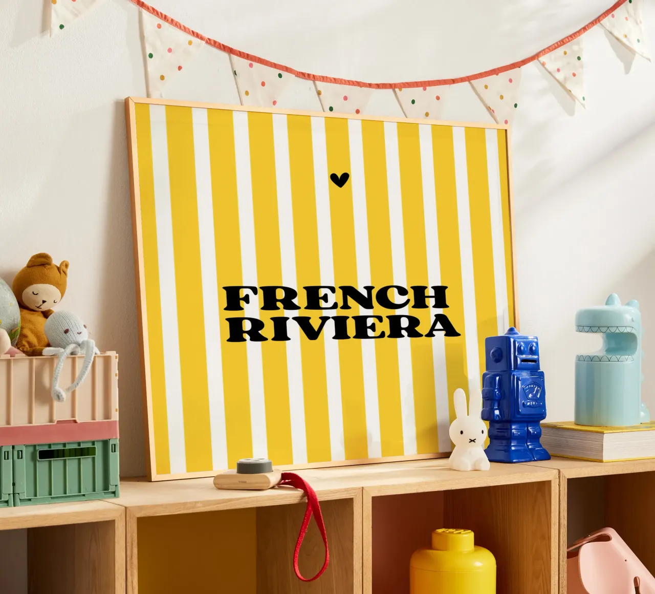 French riviera poster with plastic frame by Idées & Création